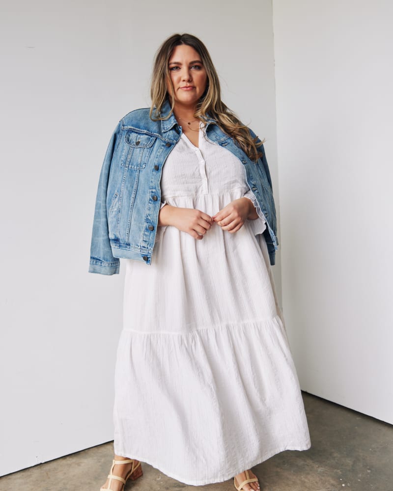 White dress with store jacket plus size